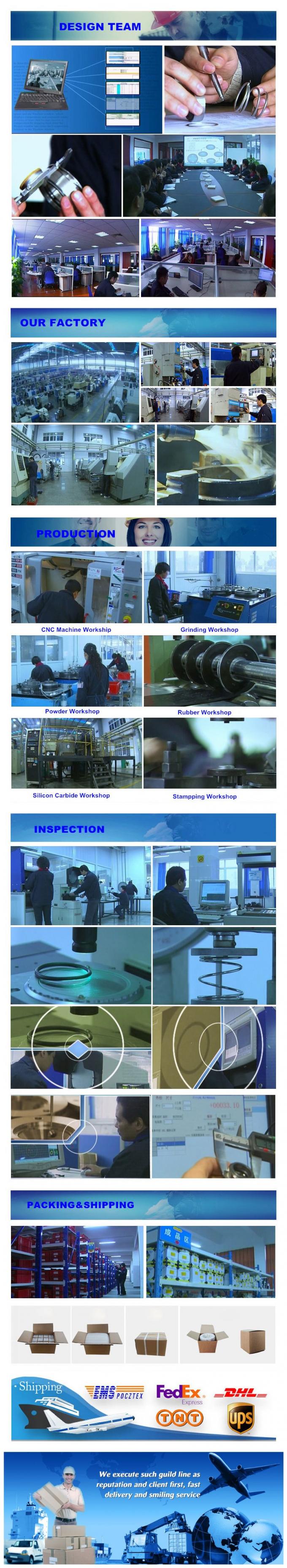 John Crane Mechanical Seal Type 1 guarnizione meccanica di tipo 1 della gru di john delle guarnizioni dei soffietti dell'elastomero per le pompe idrauliche 4